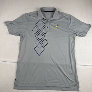 Masters Tech Men's Golf Polo Shirt Gray Size L Short Sleeve Stretch Performance
